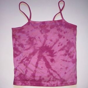 Tie dye pink tank top